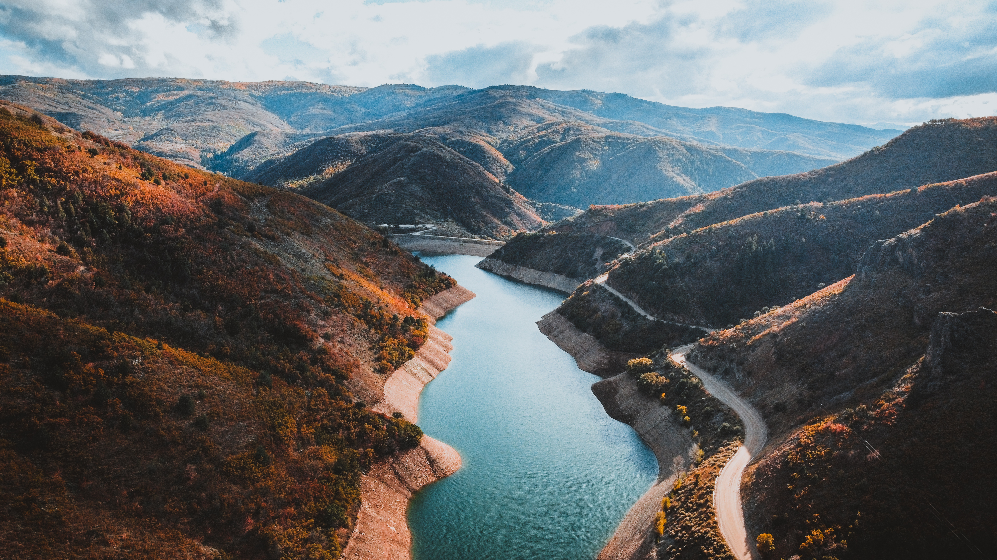 Causey Reservoir aerial photography