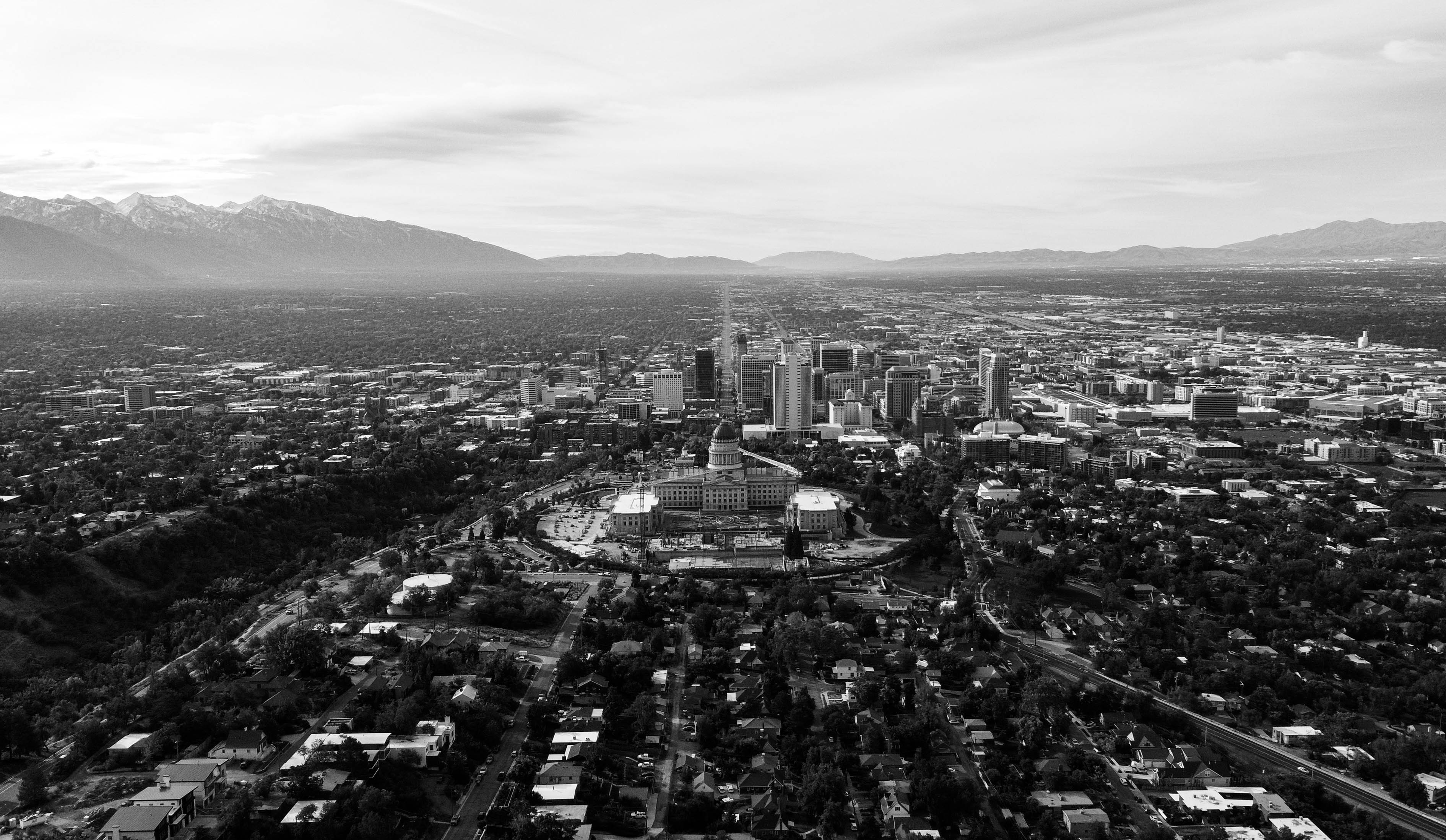 Downtown Salt Lake City aerial